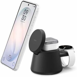 Belkin UltraCharge WIZ052 Induktionsladegerät - Weiß - für Smartphone, Smartwatch, iPhone, Ohrhörer, Qi2-fähiges Gerät - 1
