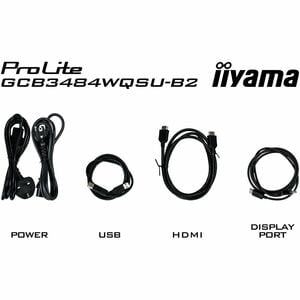 Moniteur de jeu LCD iiyama G-MASTER Titan Falcon GCB3484WQSU-B2 34" Classe UW-QHD Écran incurvé - 21:9 - Noir - 86,4 cm (3