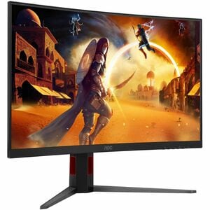 AOC AGON C32G4Z 32" (81.3 cm) Class Full HD Curved Screen Gaming LED Monitor - 16:9 - Black, Red - 31.5" (80 cm) Viewable 
