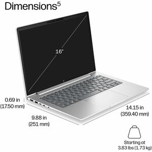HP ProBook 4 G2i 40.6 cm (16") Copilot+ PC Notebook - WUXGA - Intel Core Ultra 5 Series 3 325 - 16 GB - 512 GB SSD - Pike 
