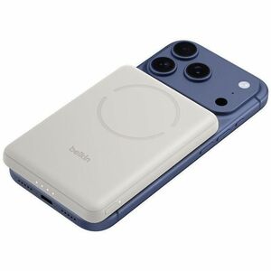 Belkin BoostCharge Stromspeicher - Sand - für Qi2-fähiges Gerät, iPhone, MagSafe-fähiges Gerät, Android-Gerät, Smartphone,
