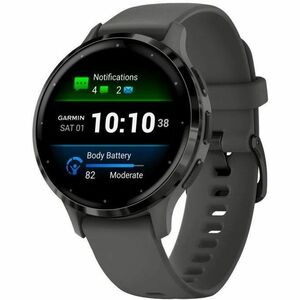 Garmin Venu 3S Smart Watch - 41 mm Case Height - 41 mm Case Width - Pebble Grey Case Color - Black Band Color - Stainless 