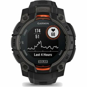 Garmin Instinct 3 Smart Watch - Black, Twilight Body Color - Black, Twilight Band Color - Aluminium Body Material - Fiber 