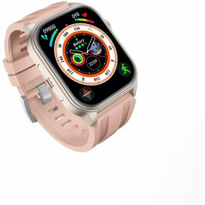 Carneo Ventura HR+ Smart Watch - 11 mm Case Thickness - Gold, Golden, Yellow Body Color - Beige Band Color - Mineral Glass