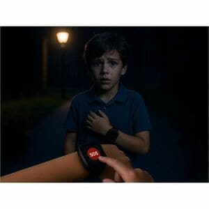 Carneo Smart Watch - 47 mm Case Height - 16 mm Case Thickness - 41 mm Case Width - Children - Blue, Black Body Color - Wir