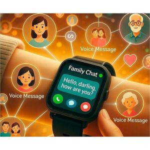 Carneo Smart Watch - 42 mm Case Height - 14 mm Case Thickness - 34 mm Case Width - Children - Black Body Color - Tempered 