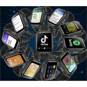 Carneo Smart Watch - 47 mm Case Height - 16 mm Case Thickness - 41 mm Case Width - Children - Black Body Color - Wireless 