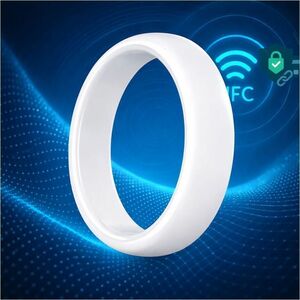 Carneo Smart Ring - Finger Wearable - White - Near Field Communication - Scratch Resistant, Water Resistant, Water Proof