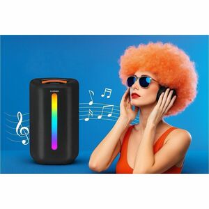 Carneo Vibe Dragon+ Portable Bluetooth Speaker System - Black - 80 Hz to 20 kHz - Battery Rechargeable - USB - 1