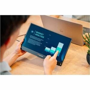 Verbatim LIGHT 14" Class LED Touchscreen Monitor - 16:9 - 6 ms - 14" Viewable - On-cell Touch - 10 Point(s) Multi-touch Sc
