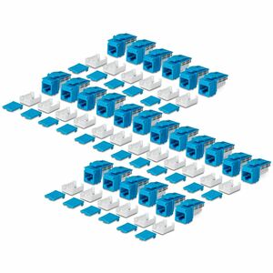 StarTech.com Gold Plated Network Connector - 24 / Pack - TAA Compliant - 1 x RJ-45 Network - Female - Blue