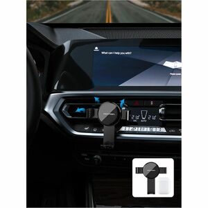 Vention KCGB0 Smartphone, Car, iPhone SmartPhone Holder - 112.1 mm x 73 mm x 83.5 mm x - Silicone, ABS - Black - Air Vent,