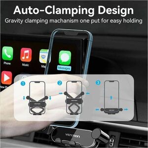 Vention KCEH0 Smartphone, Car, iPhone SmartPhone Holder - 30 mm x 106 mm x 91.8 mm x - ABS, Thermoplastic Polyurethane (TP