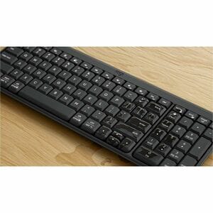 Logitech K250 Keyboard - Compact - Wireless Connectivity - Czech - Graphite - Bluetooth - 10 m - On/Off Switch Hot Key(s) 