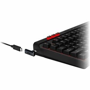 MSI STRIKE PRO WIRELESS Gaming Keyboard - Wired/Wireless Connectivity - Bluetooth/RF - 2.40 GHz - USB 2.0 Type C Interface