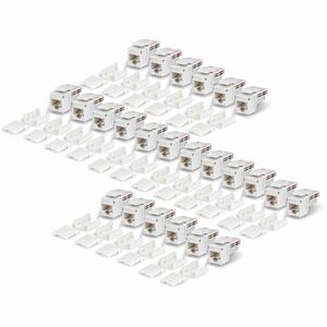 StarTech.com Network Connector - 24 Pack - TAA Compliant - 1x RJ-45 Keystone - Female - White