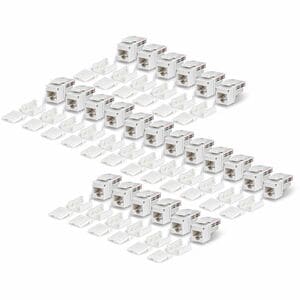 StarTech.com Network Connector - 24 Pack - TAA Compliant - 1x RJ-45 Keystone - Female - White