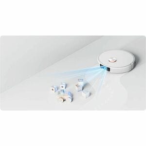 Xiaomi H50 Pro Bagless Robot Vacuum Cleaner - White - 280 mL Dust Capacity - Brush, Mop Pad - Carpet - Battery, AC Supply 