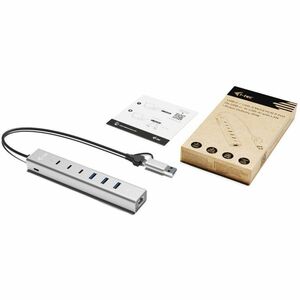 i-tec USB/Ethernet Combo Hub - USB Type A, USB Type C - 640 MB/s - Notebook, Desktop - 7 Total USB Port(s)1 Network (RJ-45