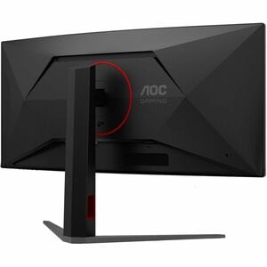 AOC CU34G4CA 34" Class UW-QHD Curved Screen Gaming LED Monitor - 21:9 - Black, Red - 86.4 cm (34") Viewable - Fast Vertica