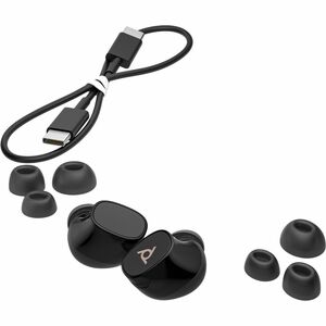 Poly Voyager Free 20 Wireless Earbud Stereo Earset - Black - Binaural - In-ear - 3000 cm - Bluetooth - 16 Ohm - MEMS Techn