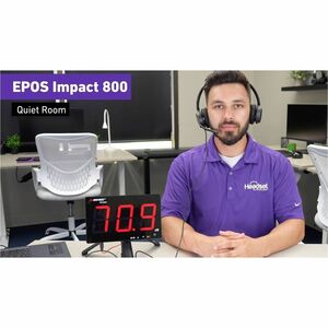 EPOS IMPACT 860 Wired On-ear, Over-the-head Stereo Headset - Binaural - 20 Hz to 20 kHz - 180 cm Cable - MEMS Technology M