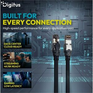 Digitus 2 m Category 8.1 Network Cable - 10 Piece - Cable for Network Device, Server, Desktop PC, Router, Switch - First E