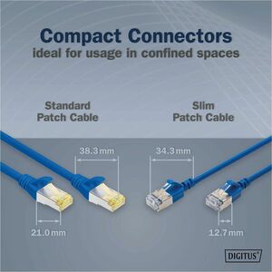 Digitus 2 m Kategorie 6a Netzwerkkabel - 10 Stück - Cable for Netzwerkgerät - 10 Gbit/s - Patchkabel - Abschirmung - Shiel