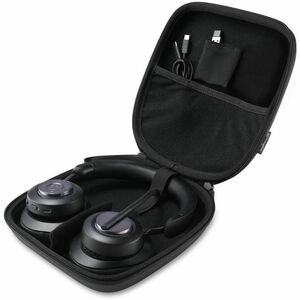 ACCO H3000 Kabellos Über das Ohr, Kopfbügel Stereo Headset - Schwarz - Microsoft-Teams-Zertifizierung - Google Assistant, 