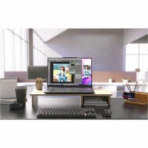 Lenovo 8000 Full-size Maus - Bluetooth/Radio-Frequenz - USB Typ-A - Infrarot - 5 Taste(n) - Grau - 1 Box - PC, Mac - Kabel