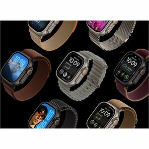 Apple Watch Ultra 4 Smartwatch - 49 mm Case Height - 44 mm Case Width - Schwarz Tasche, Farbe - Burgunderrot Band Color - 