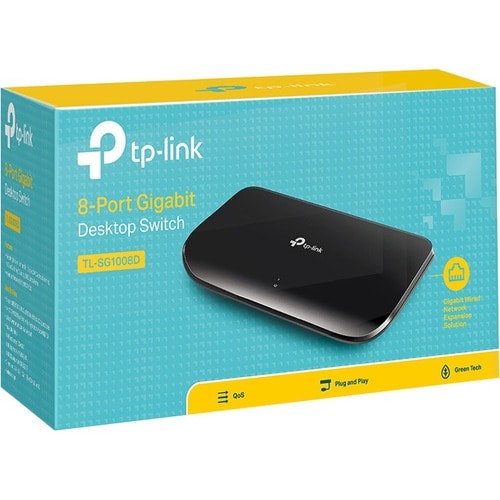Switch Ethernet TP-Link TL-SG1008D 8 Porte - Gigabit Ethernet - 10/100/1000Base-T - 2 Layer supportato - Coppia incrociata