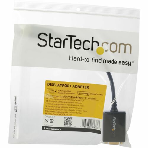StarTech.com DisplayPort To VGA Adapter - Active - 1080p - DP to VGA Adapter - 1 x 15-pin HD-15 - Female - 1 x 20-pin Disp