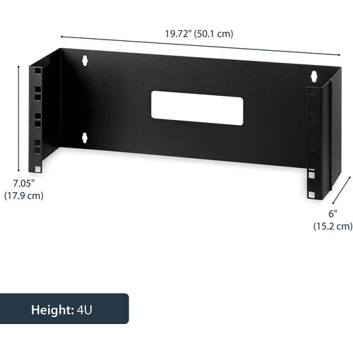 StarTech.com 4 HE 19"" Patchpanel Halterung mit Scharnier zur Wandmontage - max. 15 kg Traglast - 1
