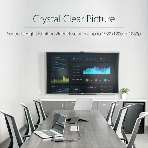 StarTech.com HDMI to VGA Adapter - 1080p - 1920 x 1200 - Black - HDMI Converter - VGA to HDMI Monitor Adapter - 1 x 19-pin