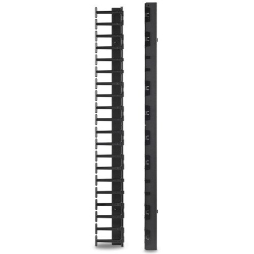 APC by Schneider Electric AR7721 Cable Organizer - Black - 2 Pack Pack - TAA Compliant - Cable Manager - 42U Rack Height