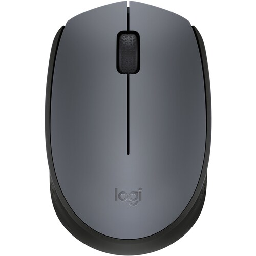 Logitech M170 Mouse - Radio Frequency - Grey - Wireless - Scroll Wheel
