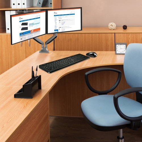 SIIG High Premium Aluminum Gas Spring Desk Mount Dual Monitor Fits