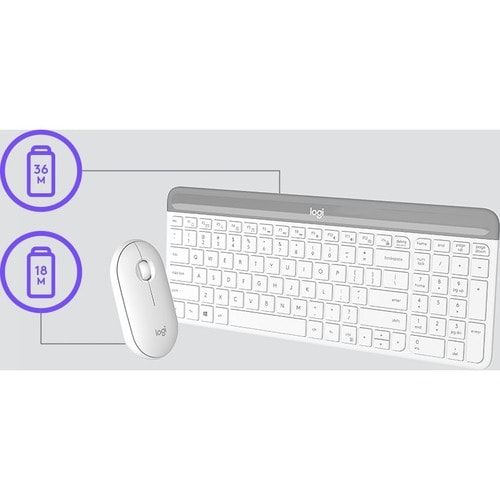 Clavier et souris Logitech MK470 - AZERTY - Français - USB Sans fil RF - Couleur du clavier/pavé tactile: Noir - USB Sans 