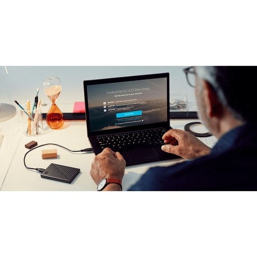 ""Disque dur Portable WD My Passport WDBPKJ0050BBK-WESN - Externe - 5 To - Noir - USB 3.0 - 256 bits Norme de cryptage - V