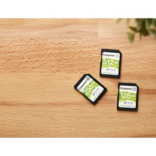 Carte SDXC Kingston Canvas Select Plus SDS2 - 512 Go - Classe 10/UHS-I (U3) - 1 - 100 Mo/s en Lecture - 85 Mo/sSpaceen Écr