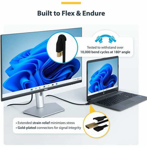 StarTech.com 3.3ft (1m) Slim HDMI 2.0 Cable, Flexible Premium HDMI Cord with Ethernet, 4K 60Hz HDR10, Aramid Fiber with TP