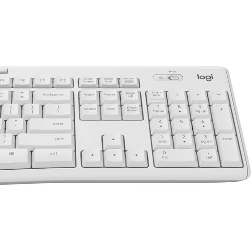 Logitech MK295 Keyboard & Mouse - Spanish - USB Wireless RF - Keyboard/Keypad Color: Off White - USB Wireless RF Mouse - P