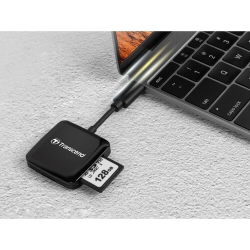 Transcend RDC3 Flash Reader - USB 3.2 (Gen 1) Type C - 100 - SDHC, SDXC, microSDHC, SD