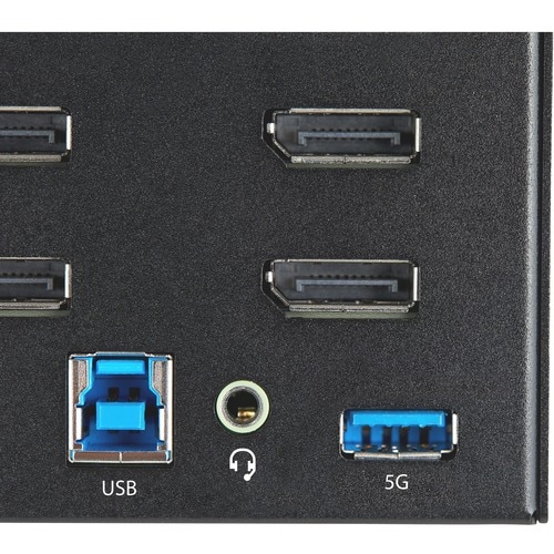 StarTech.com KVM Switchbox - TAA Compliant - 2 Computer(s) - 1 Local User(s) - 3840 x 2160 - 8 x USB - 12 x DisplayPort - 