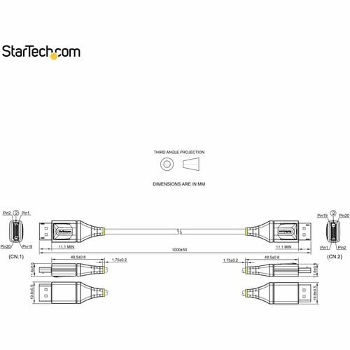 StarTech.com 3ft (1m) VESA Certified DisplayPort 1.4 Cable, 8K 60Hz HDR10, UHD 4K 120Hz Video, DP to DP Monitor Cord, DP 1