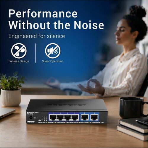 TRENDnet TEG-S762 6 Ports Ethernet Switch - 2.5 Gigabit Ethernet, 10 Gigabit Ethernet - 2.5GBase-T, 10GBase-T - TAA Compli