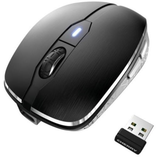 Souris CHERRY MW 8C Advance - Bluetooth/Radio Fréquence - USB - Laser - 6 Bouton(s) - Noir - 1 - Sans fil - 2,48 GHz - Rec