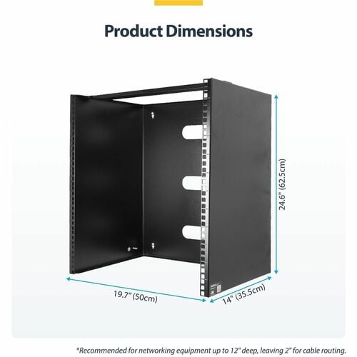 14U WALL MOUNT NETWORK RACK IT EQUIPMENT PATCH PANEL BRACKET
