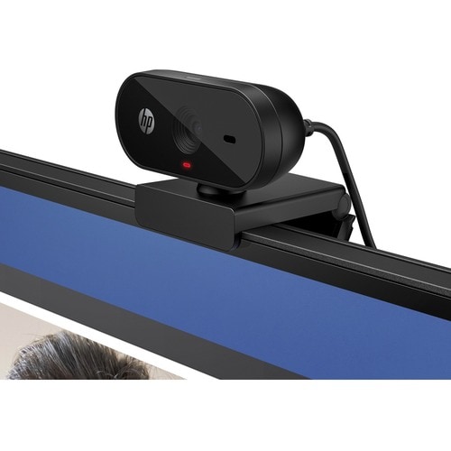 Camara WEB FHD HP 325 para transmisión Full HD 1080 de 30 cuadros por segundo con resolución de 5MP, Rotación de 360°, con